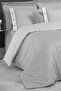 Tommy Gray Double 100% Cotton Satin 233 TC Duvet Cover Set - 2