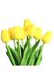 Artificial 8 Wet Tulip Bouquet Real Texture Yellow - 2