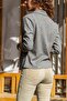 Women's Beige Self-Textured Double-Sided Jacket Cardigan Gk-bst2975 - 2