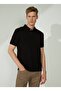 Altınyıldız Classics Polo Neck Black Men's T-Shirt 4A9000000001