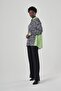Zebra Black Tunic with Pleat on the Back