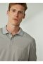 Altınyıldız Classics Gray - White Men's Polo T-Shirt 4A9000000004 - 4