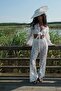 Callista Beachwear White Pants Top Bottom Beach Dress Set - 3