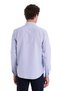 Navy Blue Striped Slim Fit Cotton Shirt - Long Sleeve, Casual Collar - 6