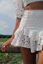 Botanica Women's White Brode Bustier Skirt Bottom Top Set - 3