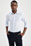 Slim Fit Poplin Long Sleeve Cotton Shirt Tyc00306847198 - 2