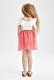 Girl's Carmen Collar Short Sleeve T-Shirt - 6