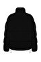 Siyah Unisex Oversize Fit Dik Yaka Suya ve Rüzgara Dayanıklı Şişme Kışlık Mont TMNAW24MO00003 - 8
