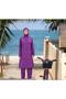 Long Micro Sleeve Floral Patterned Full Hijab Swimsuit - 4