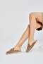 Beatriz Women's Beige Suede Genuine Leather Flat Slippers - 3