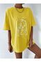 Cartoon Face Printed Women's Oversize T-shirt Casual Boyfirend