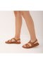 Women's Genuine Leather Flat Sandals 878 40 Byn Sndtl Y22 - 2