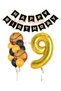 Basketball Concept 9 Years Old Balloon Set Basketball Theme Birthday Balloon Set
