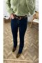 Monstar Lycra High Waist Dark Blue Spanish Wide Leg Flare Jeans