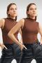 Women's Bitter Brown 2-Piece Sleeveless Body