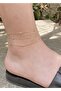 3 size ball chain gold women's anklet - 2