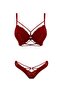 Lejardin Women's Tape Striped Silicone Bralet Bra Set with Support