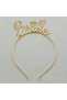 Bride Single Crown Gold Color Metal Bachelorette Party Crown - 3