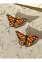 Polymer Clay Butterfly Earrings Orange Butterfly Earrings - 4