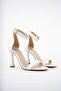 Women's 10 cm Classic High Heeled Evening Shoes 6002 White Skin - 5