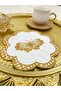 6 Pieces Cross Stitch Butterfly Embroidered Linen Presentation Napkin & Coaster
