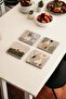 Boho Faceless Women Themed Natural Stone Travertine Coasters Set of 4 - 2