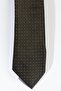 Men's Navy Blue-Brown Patterned Tie - 2