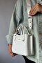 New Product 3 Compartment Women's Shoulder Bag 2193 White - 5