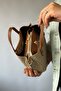 New Product 3-Compartment Women's Shoulder Bag 2193 Sand Tan Combination - 5