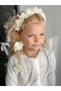 New Trend Fashion Pearl Flower Pendant Lamp with Chain Mother Child Bridesmaid Crown White - 2