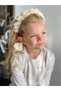 New Trend Fashion Pearl Flower Pendant Lamp with Chain Mother Child Bridesmaid Crown White - 3