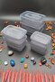 Food Storage Container Set of 9 PP 5 Luxury Stylish Box That Can Enter Microwave and Deep Freezer - 7