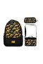 -Umit Bag Yellow Black Business Machinery School Bag Lunch and Pencil Bag Set
