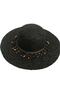 ORGANIC LARGE STRAW HAT AND ANKLET DETAILED - UV PROTECTIVE