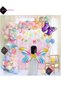 LUXURY RAINBOW ANGEL WING THEMED MAKARON BALLON STAR FOIL BIRTHDAY PARTY SET FOR GIRLS