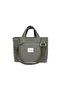 Hishi Tote Bag Mint Canvas Bag Tan Shoulder Strap Shipped - 3