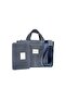 Hishi Rj Tote Bag Denim Waxed Canvas Bag Navy Blue Shoulder Strap - 4