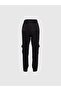 Patterned Black Elastic Trousers - 2