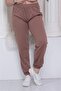 Women's Brown Color Summer Elastic Leg Classic Sweatpants - 3