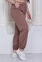 Women's Brown Color Summer Elastic Leg Classic Sweatpants - 6
