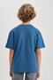 Boy's Oversize Fit Crew Neck Printed Short Sleeve T-Shirt A6402a823sm - 6
