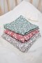 Muslin Cover 80x80cm Leaf Pattern Organic Gift Breastfeeding Bottom Opening Newborn Stroller Cover - 6
