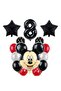 Age Black Number Balloon Mickey Mouse Balloon Set Mickey Mouse Themed Set of 14