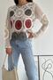 Women's White Crochet Standard Size Lace Blouse - 3