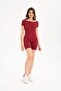 Women's Seamless Ribbed Short Sleeve Blouse 9009 - 4
