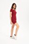 Women's Seamless Ribbed Short Sleeve Blouse 9009 - 5