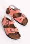 Children's Unisex Pomegranate Flower Comfortable Poly Sole Double Buckle Sandals - 3