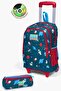 Kids Indigo Red Space Patterned 2-Piece Bag Set with Squeegee SET0223136