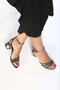 Women's Sarzas Platinum Ribbed Stone Heeled Shoes - 2