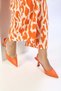 Women's Feggo Orange Skin Heeled Shoes